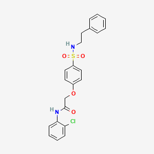 N-(2-chlorophenyl)-2-[4-(2-phenylethylsulfamoyl)phenoxy]acetamide