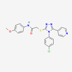 2-{[4-(4-chlorophenyl)-5-(pyridin-4-yl)-4H-1,2,4-triazol-3-yl]sulfanyl}-N-(4-methoxyphenyl)acetamide