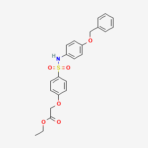 Ethyl 2-[4-[(4-phenylmethoxyphenyl)sulfamoyl]phenoxy]acetate