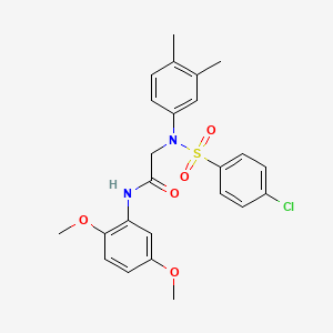 N~2~-[(4-chlorophenyl)sulfonyl]-N~1~-(2,5-dimethoxyphenyl)-N~2~-(3,4-dimethylphenyl)glycinamide