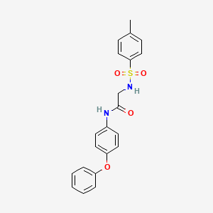 molecular formula C21H20N2O4S B3648624 2-[(4-methylphenyl)sulfonylamino]-N-(4-phenoxyphenyl)acetamide 