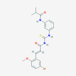 3-(5-bromo-2-methoxyphenyl)-N-({[3-(isobutyrylamino)phenyl]amino}carbonothioyl)acrylamide