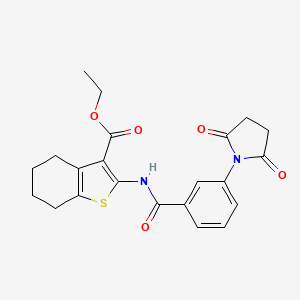 ethyl 2-{[3-(2,5-dioxo-1-pyrrolidinyl)benzoyl]amino}-4,5,6,7-tetrahydro-1-benzothiophene-3-carboxylate