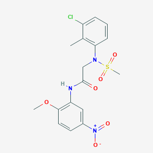 N~2~-(3-chloro-2-methylphenyl)-N~1~-(2-methoxy-5-nitrophenyl)-N~2~-(methylsulfonyl)glycinamide