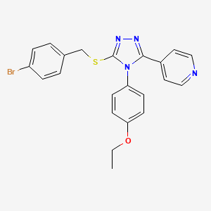 4-[5-[(4-bromobenzyl)thio]-4-(4-ethoxyphenyl)-4H-1,2,4-triazol-3-yl]pyridine