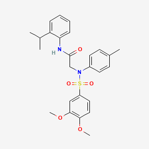 N~2~-[(3,4-dimethoxyphenyl)sulfonyl]-N~1~-(2-isopropylphenyl)-N~2~-(4-methylphenyl)glycinamide