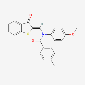 N-(4-METHOXYPHENYL)-4-METHYL-N-{[(2Z)-3-OXO-2,3-DIHYDRO-1-BENZOTHIOPHEN-2-YLIDENE]METHYL}BENZAMIDE