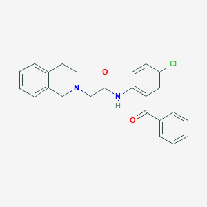 N-[4-chloro-2-(phenylcarbonyl)phenyl]-2-(3,4-dihydroisoquinolin-2(1H)-yl)acetamide