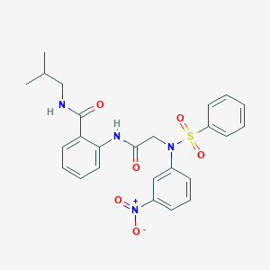 N-isobutyl-2-{[N-(3-nitrophenyl)-N-(phenylsulfonyl)glycyl]amino}benzamide