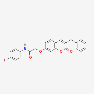 2-[(3-benzyl-4-methyl-2-oxo-2H-chromen-7-yl)oxy]-N-(4-fluorophenyl)acetamide