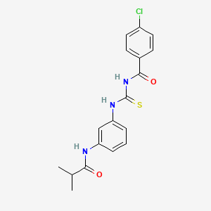 4-chloro-N-({[3-(isobutyrylamino)phenyl]amino}carbonothioyl)benzamide