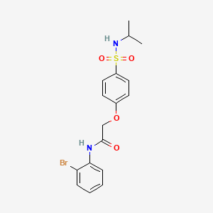 molecular formula C17H19BrN2O4S B3648750 N-(2-bromophenyl)-2-[4-(propan-2-ylsulfamoyl)phenoxy]acetamide 