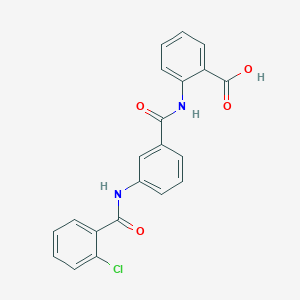 molecular formula C21H15ClN2O4 B3648755 2-({3-[(2-chlorobenzoyl)amino]benzoyl}amino)benzoic acid 