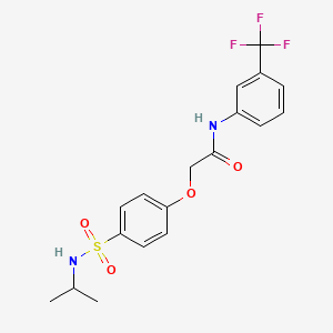 2-[4-(propan-2-ylsulfamoyl)phenoxy]-N-[3-(trifluoromethyl)phenyl]acetamide