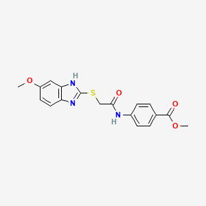 methyl 4-({[(5-methoxy-1H-benzimidazol-2-yl)thio]acetyl}amino)benzoate