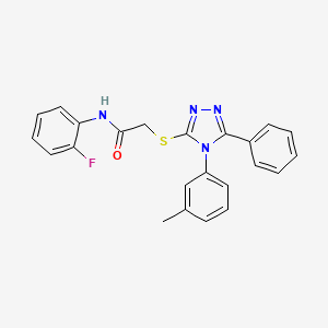 N-(2-fluorophenyl)-2-{[4-(3-methylphenyl)-5-phenyl-4H-1,2,4-triazol-3-yl]thio}acetamide