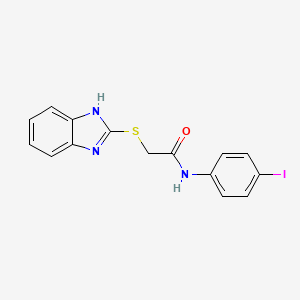 molecular formula C15H12IN3OS B3648773 2-(1H-13-BENZODIAZOL-2-YLSULFANYL)-N-(4-IODOPHENYL)ACETAMIDE 