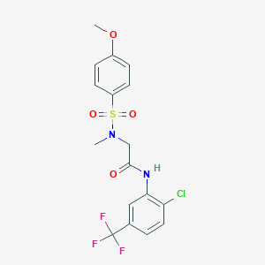 molecular formula C17H16ClF3N2O4S B3648790 N-[2-chloro-5-(trifluoromethyl)phenyl]-N~2~-[(4-methoxyphenyl)sulfonyl]-N~2~-methylglycinamide 