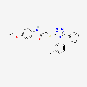 2-{[4-(3,4-dimethylphenyl)-5-phenyl-4H-1,2,4-triazol-3-yl]thio}-N-(4-ethoxyphenyl)acetamide