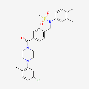 N-(4-{[4-(5-chloro-2-methylphenyl)-1-piperazinyl]carbonyl}benzyl)-N-(3,4-dimethylphenyl)methanesulfonamide