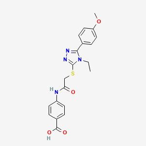 4-[({[4-ethyl-5-(4-methoxyphenyl)-4H-1,2,4-triazol-3-yl]sulfanyl}acetyl)amino]benzoic acid