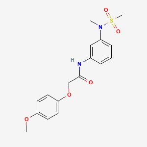 molecular formula C17H20N2O5S B3648823 2-(4-methoxyphenoxy)-N-{3-[methyl(methylsulfonyl)amino]phenyl}acetamide 