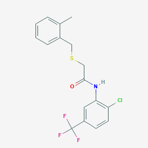 N-[2-chloro-5-(trifluoromethyl)phenyl]-2-[(2-methylbenzyl)thio]acetamide