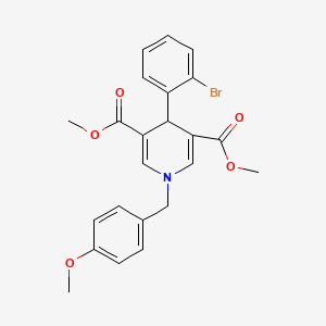 3,5-DIMETHYL 4-(2-BROMOPHENYL)-1-[(4-METHOXYPHENYL)METHYL]-1,4-DIHYDROPYRIDINE-3,5-DICARBOXYLATE