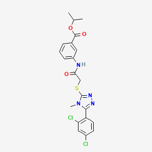 propan-2-yl 3-[({[5-(2,4-dichlorophenyl)-4-methyl-4H-1,2,4-triazol-3-yl]sulfanyl}acetyl)amino]benzoate