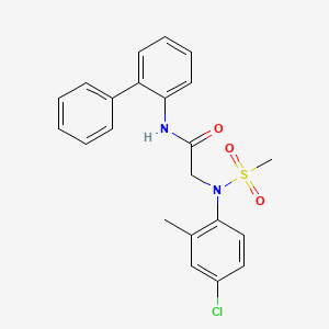 N~1~-2-biphenylyl-N~2~-(4-chloro-2-methylphenyl)-N~2~-(methylsulfonyl)glycinamide