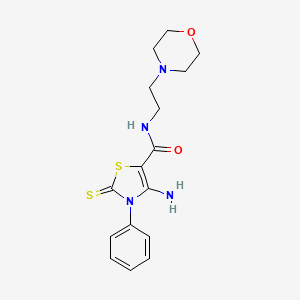 4-amino-N-[2-(morpholin-4-yl)ethyl]-3-phenyl-2-thioxo-2,3-dihydro-1,3-thiazole-5-carboxamide