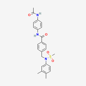 N-[4-(acetylamino)phenyl]-4-{[(3,4-dimethylphenyl)(methylsulfonyl)amino]methyl}benzamide