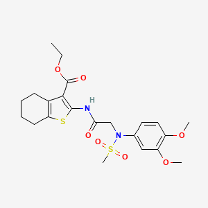 ethyl 2-{[N-(3,4-dimethoxyphenyl)-N-(methylsulfonyl)glycyl]amino}-4,5,6,7-tetrahydro-1-benzothiophene-3-carboxylate