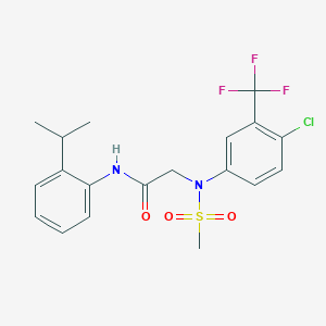 N~2~-[4-chloro-3-(trifluoromethyl)phenyl]-N~1~-(2-isopropylphenyl)-N~2~-(methylsulfonyl)glycinamide