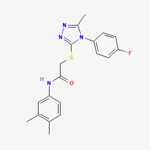 N-(3,4-dimethylphenyl)-2-[[4-(4-fluorophenyl)-5-methyl-1,2,4-triazol-3-yl]sulfanyl]acetamide