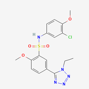 N-(3-chloro-4-methoxyphenyl)-5-(1-ethyl-1H-1,2,3,4-tetrazol-5-yl)-2-methoxybenzene-1-sulfonamide