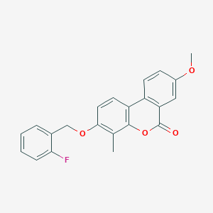 3-[(2-fluorobenzyl)oxy]-8-methoxy-4-methyl-6H-benzo[c]chromen-6-one