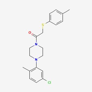 molecular formula C20H23ClN2OS B3649013 1-(5-chloro-2-methylphenyl)-4-{[(4-methylphenyl)thio]acetyl}piperazine 