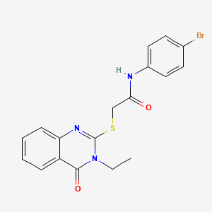 N-(4-bromophenyl)-2-[(3-ethyl-4-oxo-3,4-dihydroquinazolin-2-yl)sulfanyl]acetamide