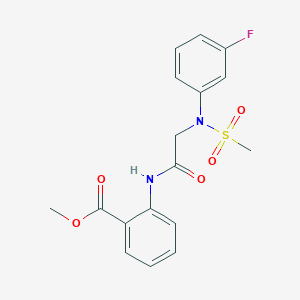 methyl 2-{[N-(3-fluorophenyl)-N-(methylsulfonyl)glycyl]amino}benzoate