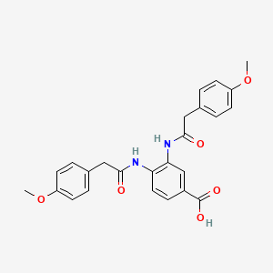 3,4-bis{[(4-methoxyphenyl)acetyl]amino}benzoic acid