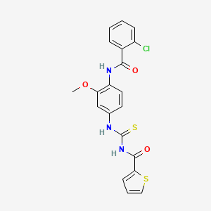 N-[({4-[(2-chlorobenzoyl)amino]-3-methoxyphenyl}amino)carbonothioyl]-2-thiophenecarboxamide