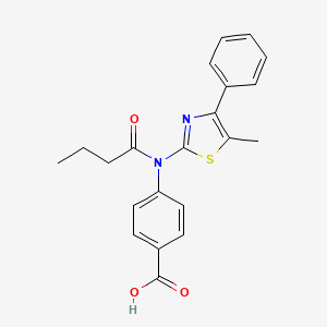 4-[butyryl(5-methyl-4-phenyl-1,3-thiazol-2-yl)amino]benzoic acid