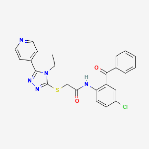 N-[4-chloro-2-(phenylcarbonyl)phenyl]-2-{[4-ethyl-5-(pyridin-4-yl)-4H-1,2,4-triazol-3-yl]sulfanyl}acetamide