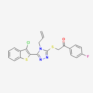 2-{[5-(3-chloro-1-benzothiophen-2-yl)-4-(prop-2-en-1-yl)-4H-1,2,4-triazol-3-yl]sulfanyl}-1-(4-fluorophenyl)ethanone