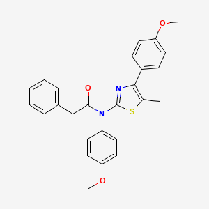 N-(4-methoxyphenyl)-N-[4-(4-methoxyphenyl)-5-methyl-1,3-thiazol-2-yl]-2-phenylacetamide