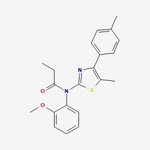 N-(2-methoxyphenyl)-N-[5-methyl-4-(4-methylphenyl)-1,3-thiazol-2-yl]propanamide