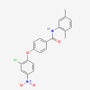 molecular formula C21H17ClN2O4 B3649164 4-(2-chloro-4-nitrophenoxy)-N-(2,5-dimethylphenyl)benzamide 