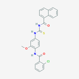 N-[(4-{[(2-chlorophenyl)carbonyl]amino}-3-methoxyphenyl)carbamothioyl]naphthalene-1-carboxamide