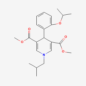 molecular formula C22H29NO5 B3649190 dimethyl 1-isobutyl-4-(2-isopropoxyphenyl)-1,4-dihydro-3,5-pyridinedicarboxylate 